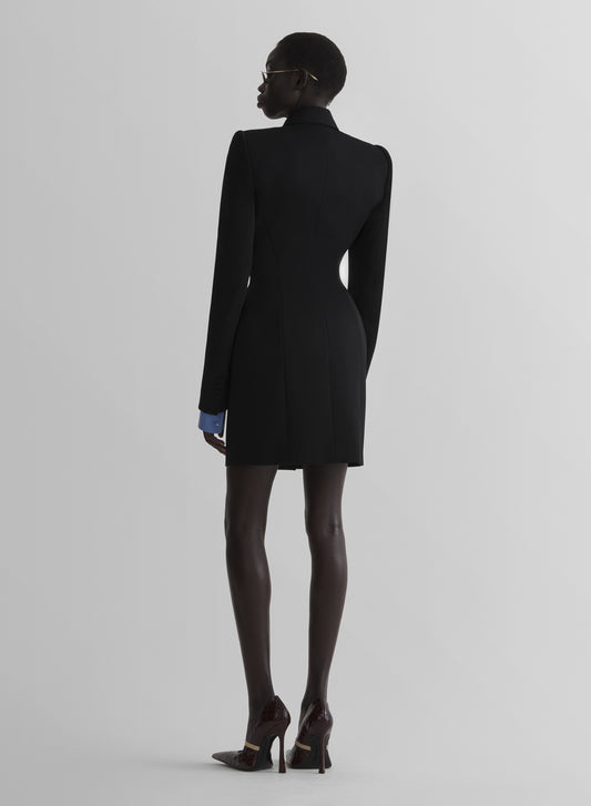 black dress jacket for women Off-the-Shoulder Corseted Blazer 2 / Noir This womens black blazer has the details dialed in with a notch lapel DZ9441 Black Lady Jacket For
