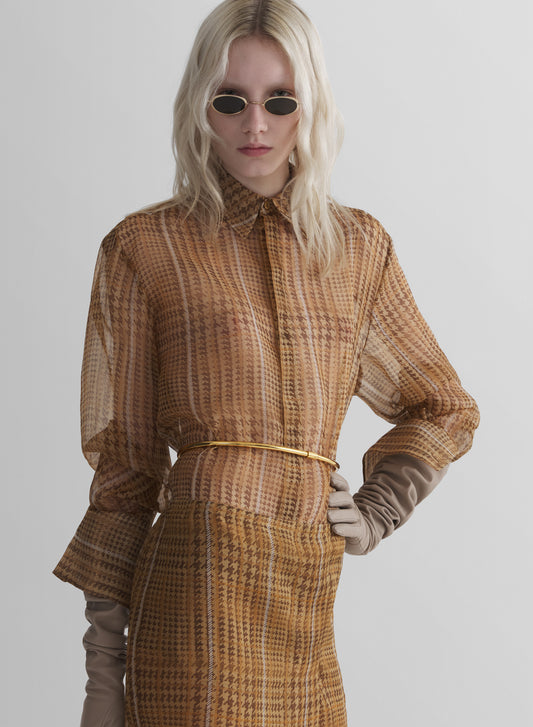 sheer organza shirt