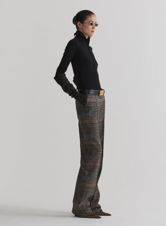 low waist straight pants