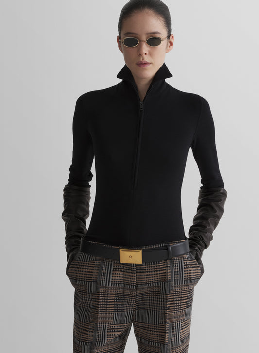 black column jersey top