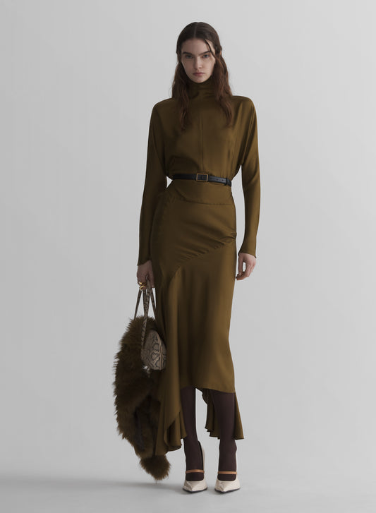 kaki bat sleeves top