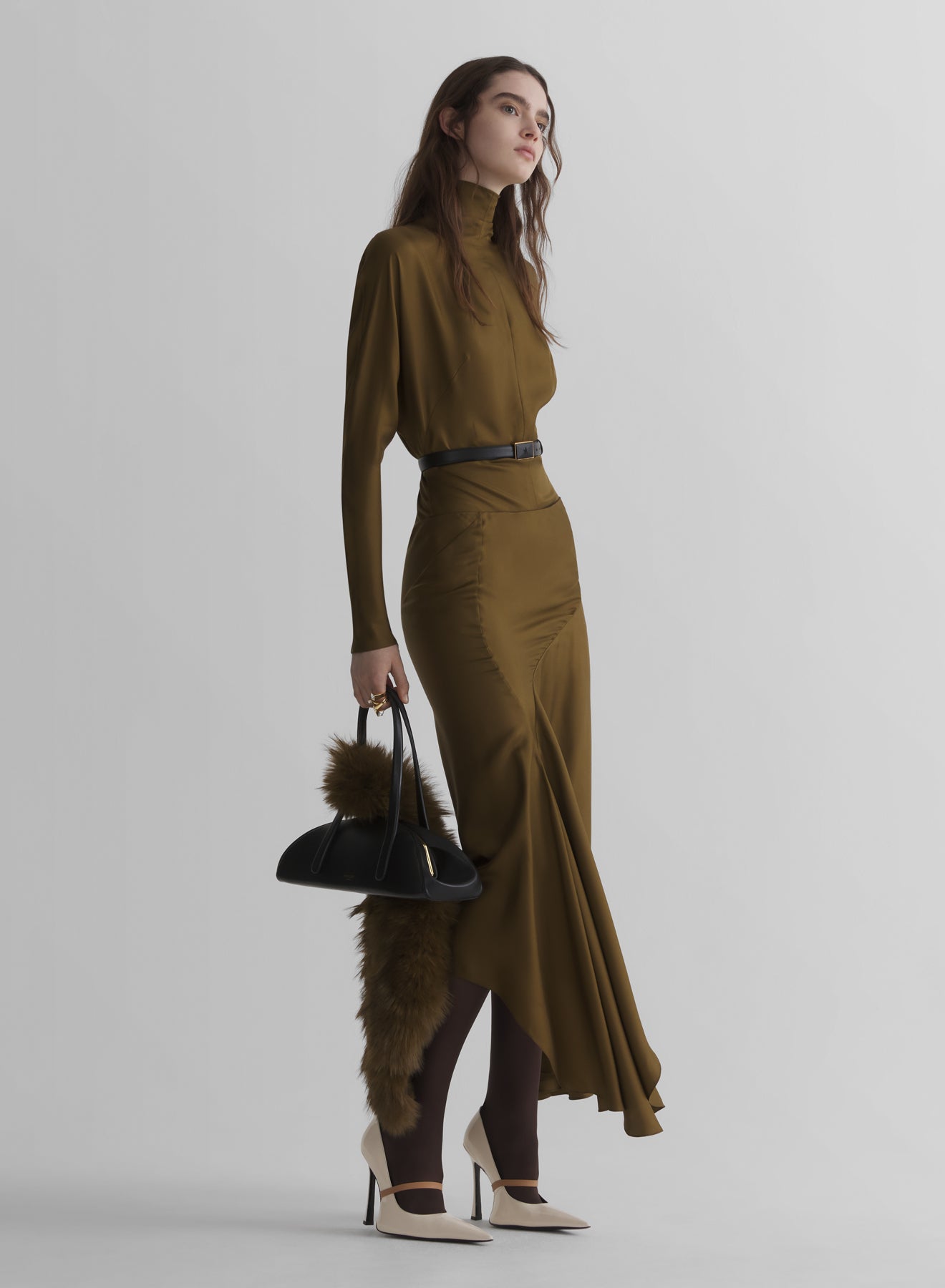 kaki bat sleeves top