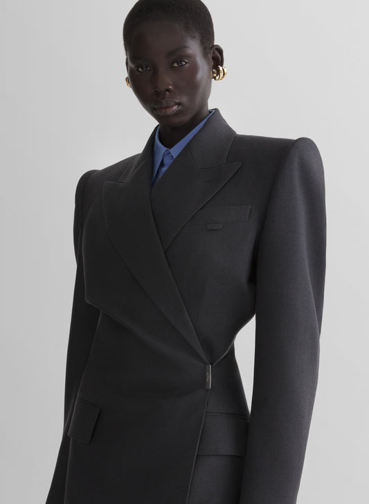 anthracite twisted double breasted jacket