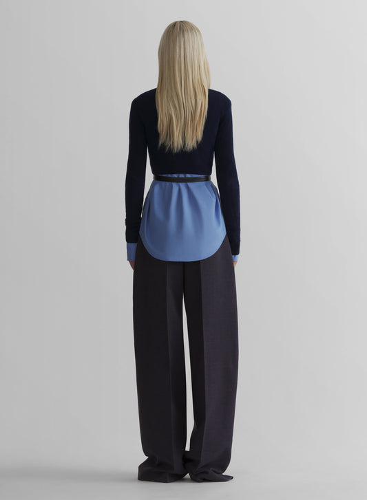 ink cashmere cropped polo