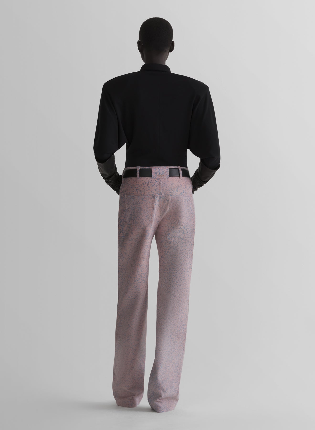 black batsleeves polo bodysuit