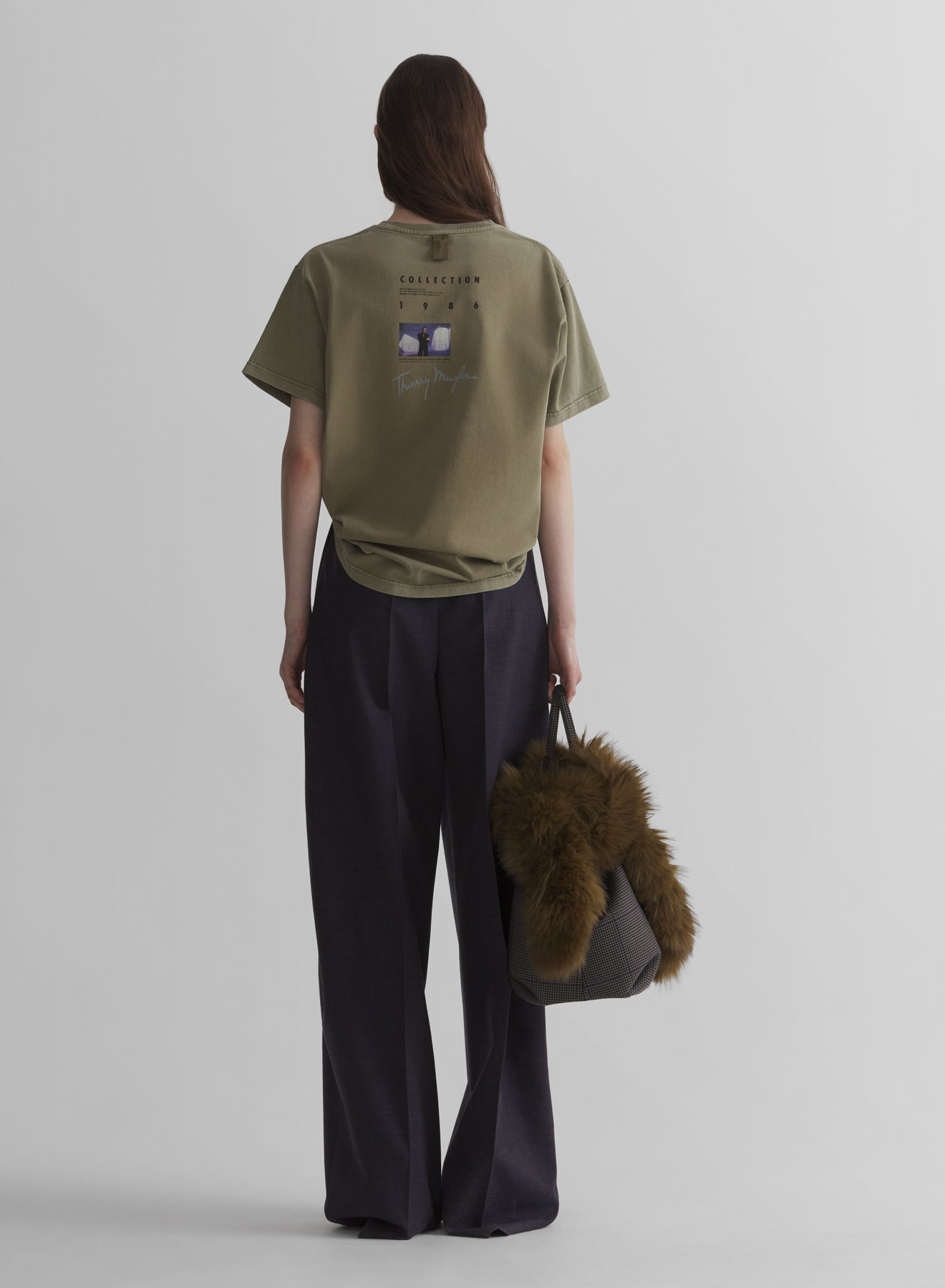 kaki short sleeves logo t-shirt