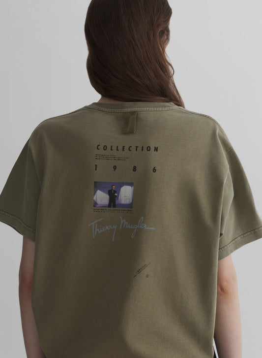 kaki short sleeves logo t-shirt