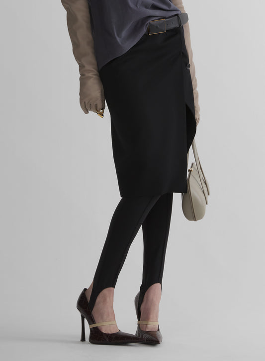 black wrap skirt