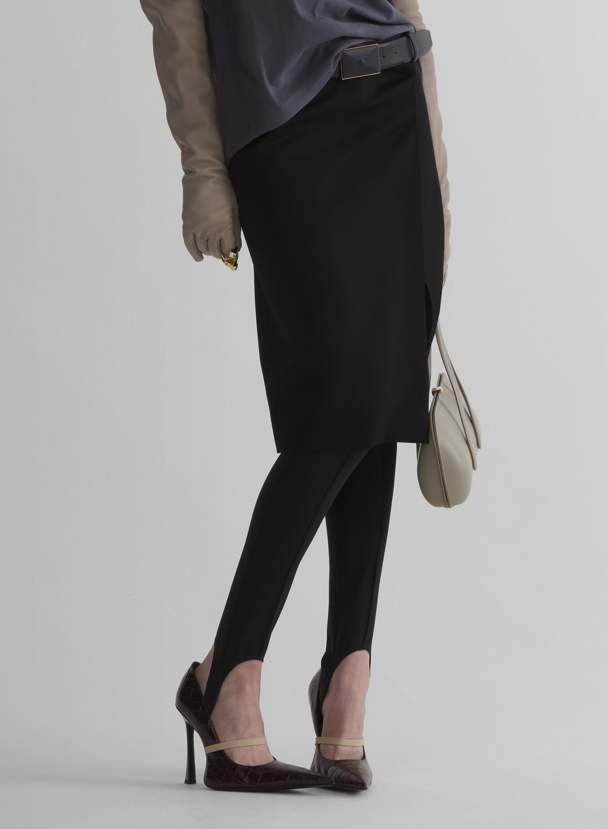 black wrap skirt