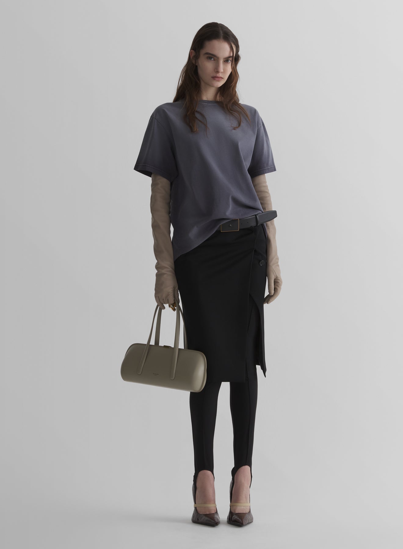black wrap skirt