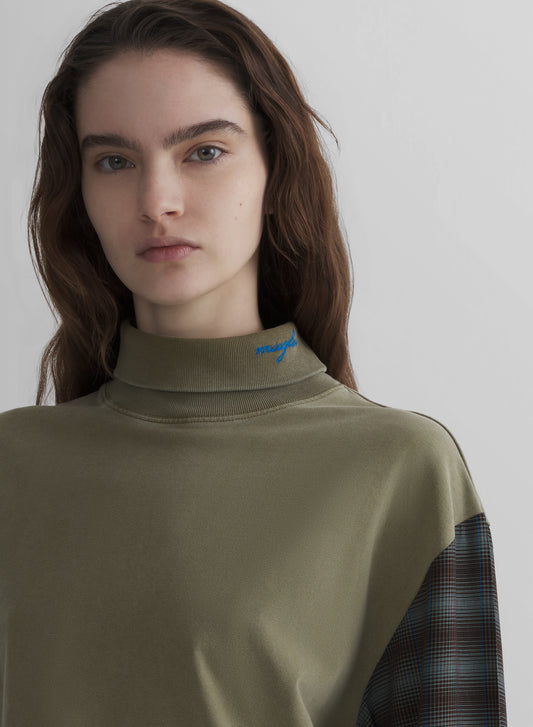 kaki shirt sleeves t-shirt
