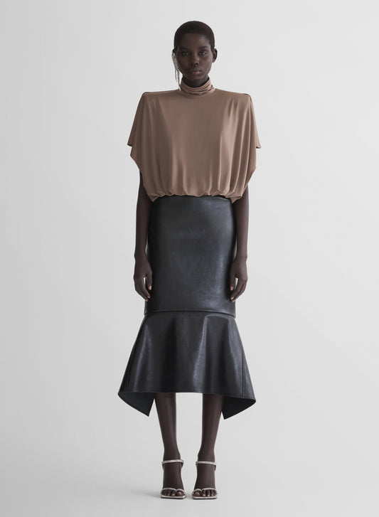 leather slit mermaid skirt