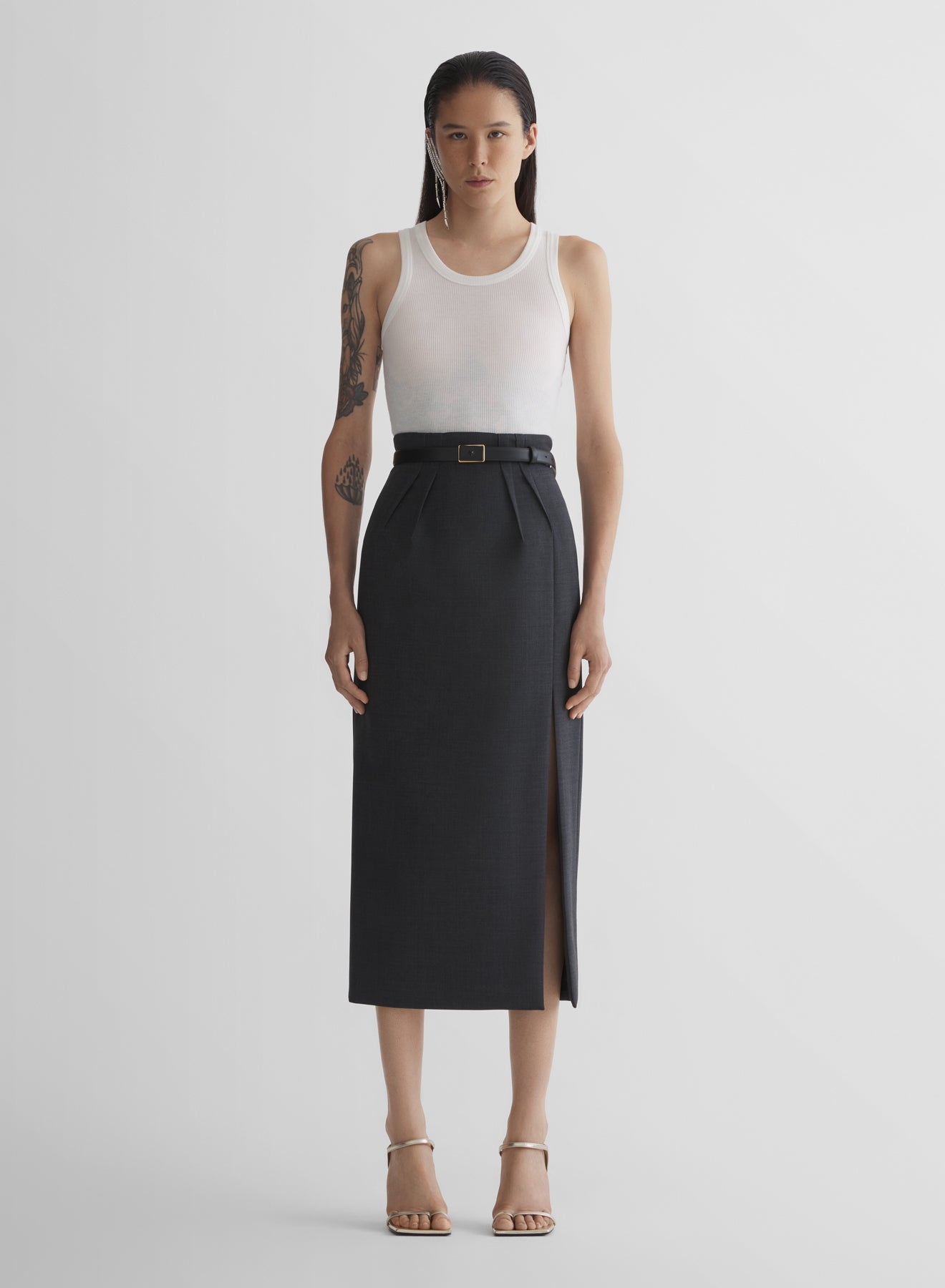 off-white ribbed tank top