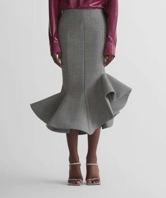 checked mermaid skirt