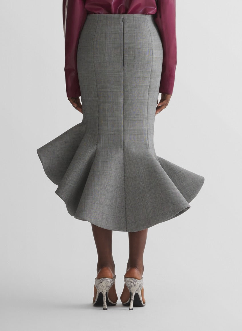 checked mermaid skirt