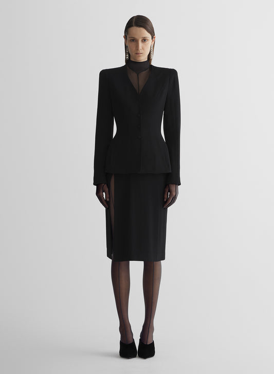 re/edit lingerie black jacket