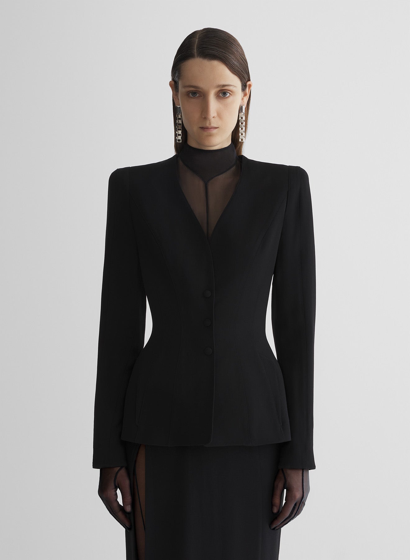 re/edit lingerie black jacket