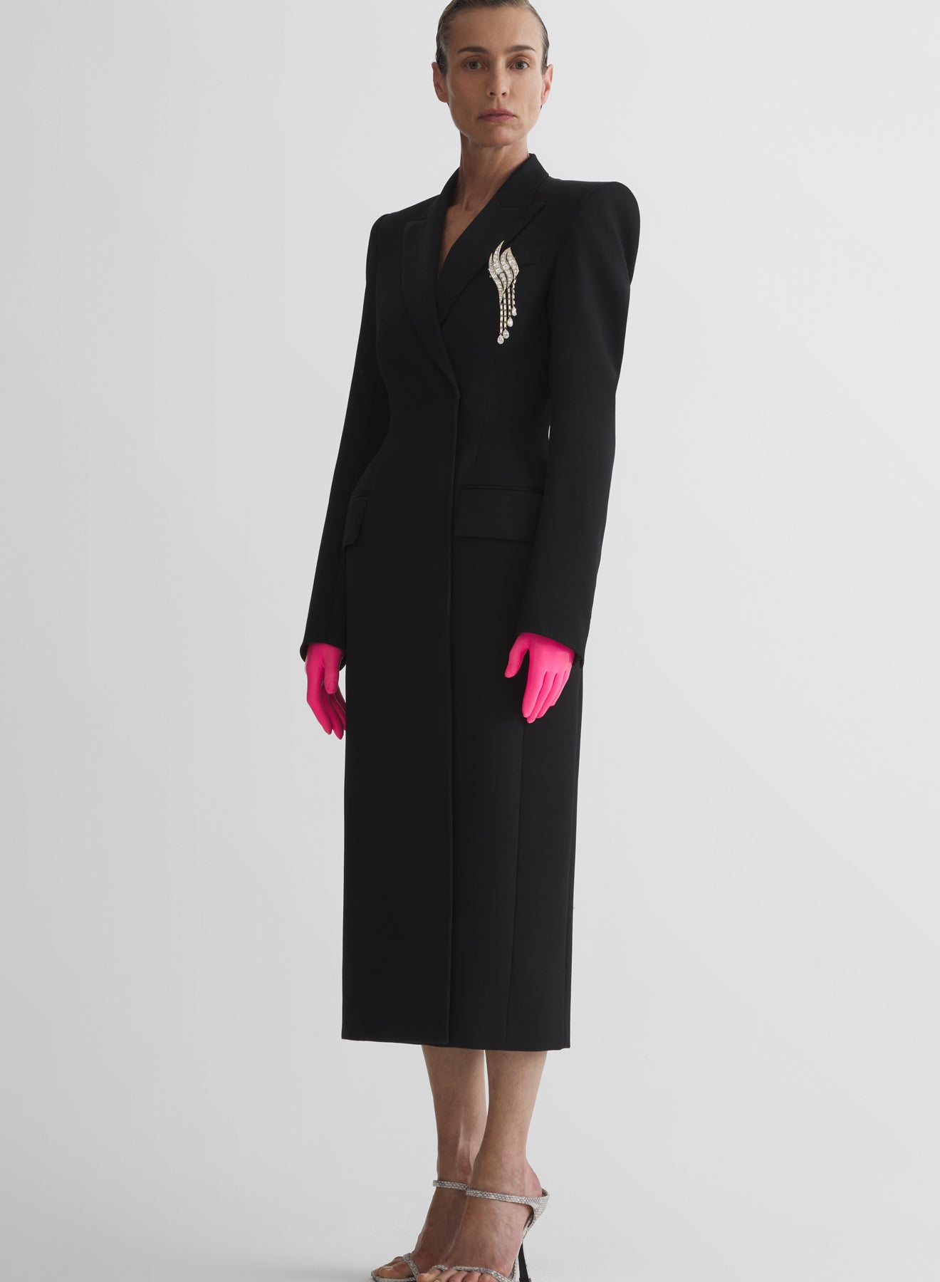 black hourglass coat