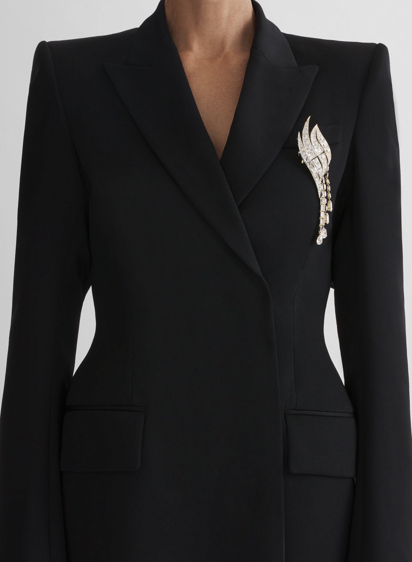 black hourglass coat