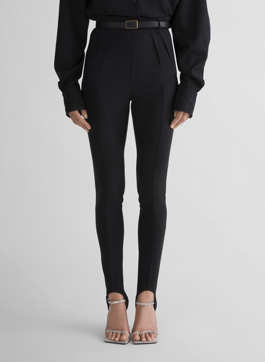 black tailored leggings