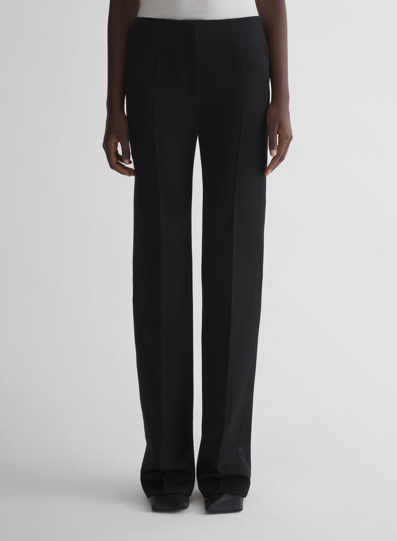 black low waist tuxedo pants
