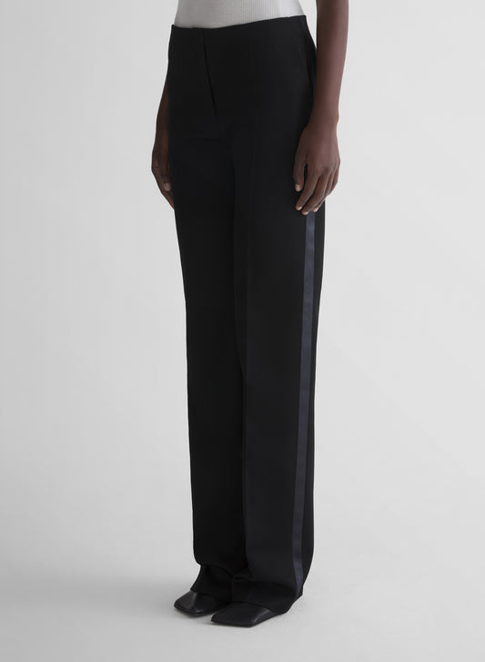 black low waist tuxedo pants