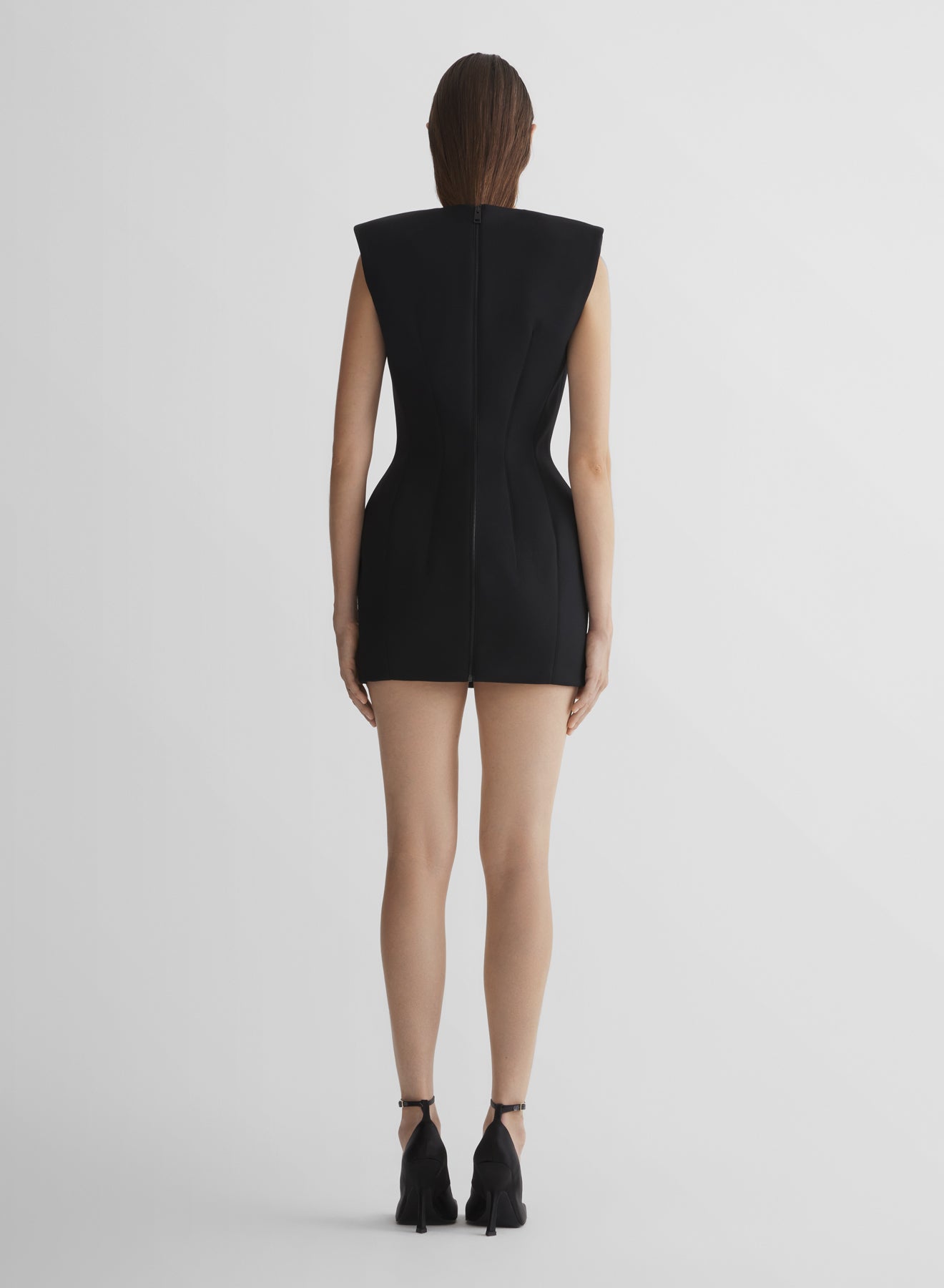 black stockman mini dress