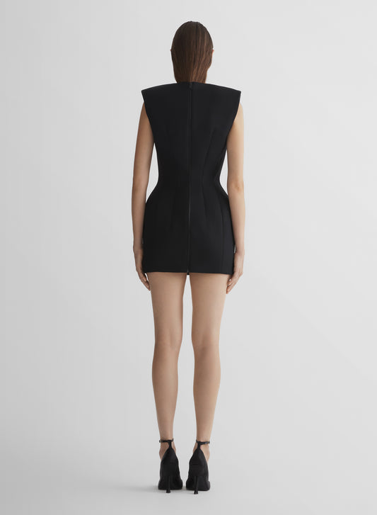 black stockman mini dress