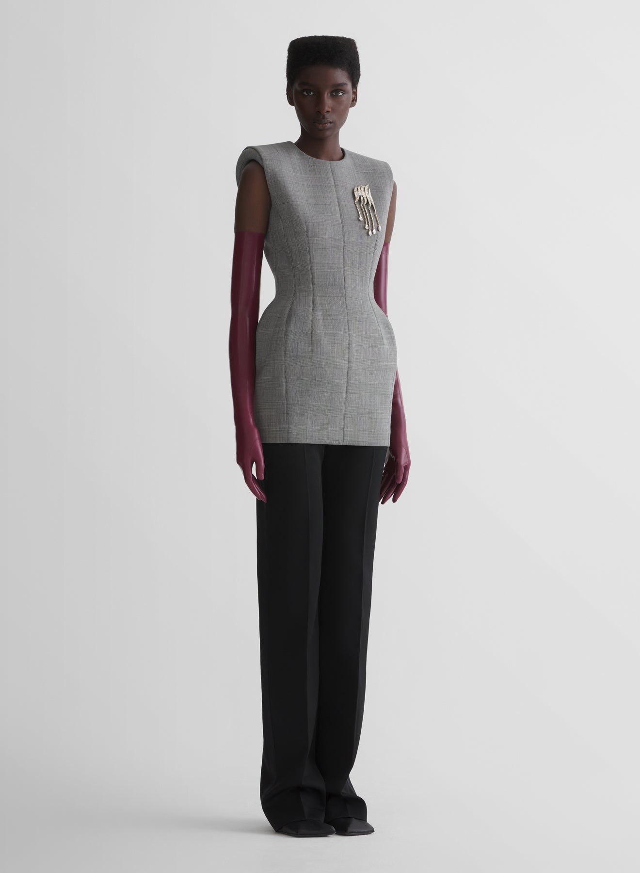 checked stockman mini dress