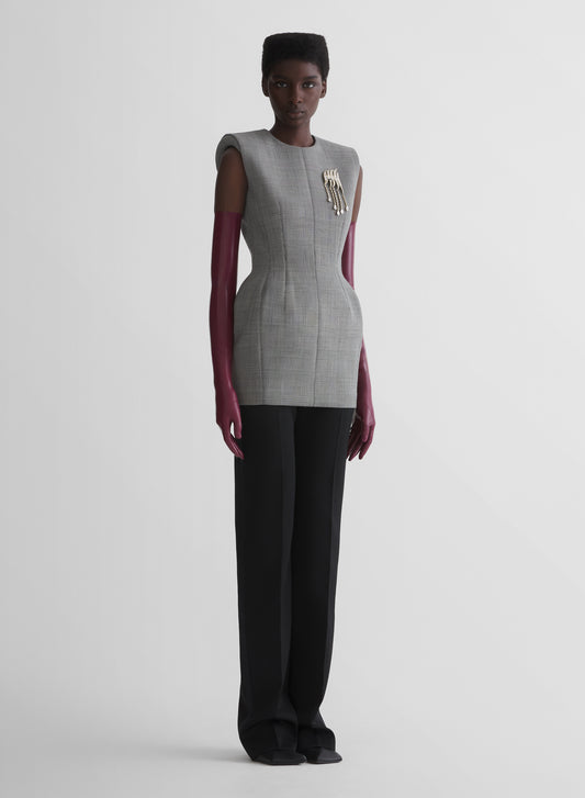 checked stockman mini dress