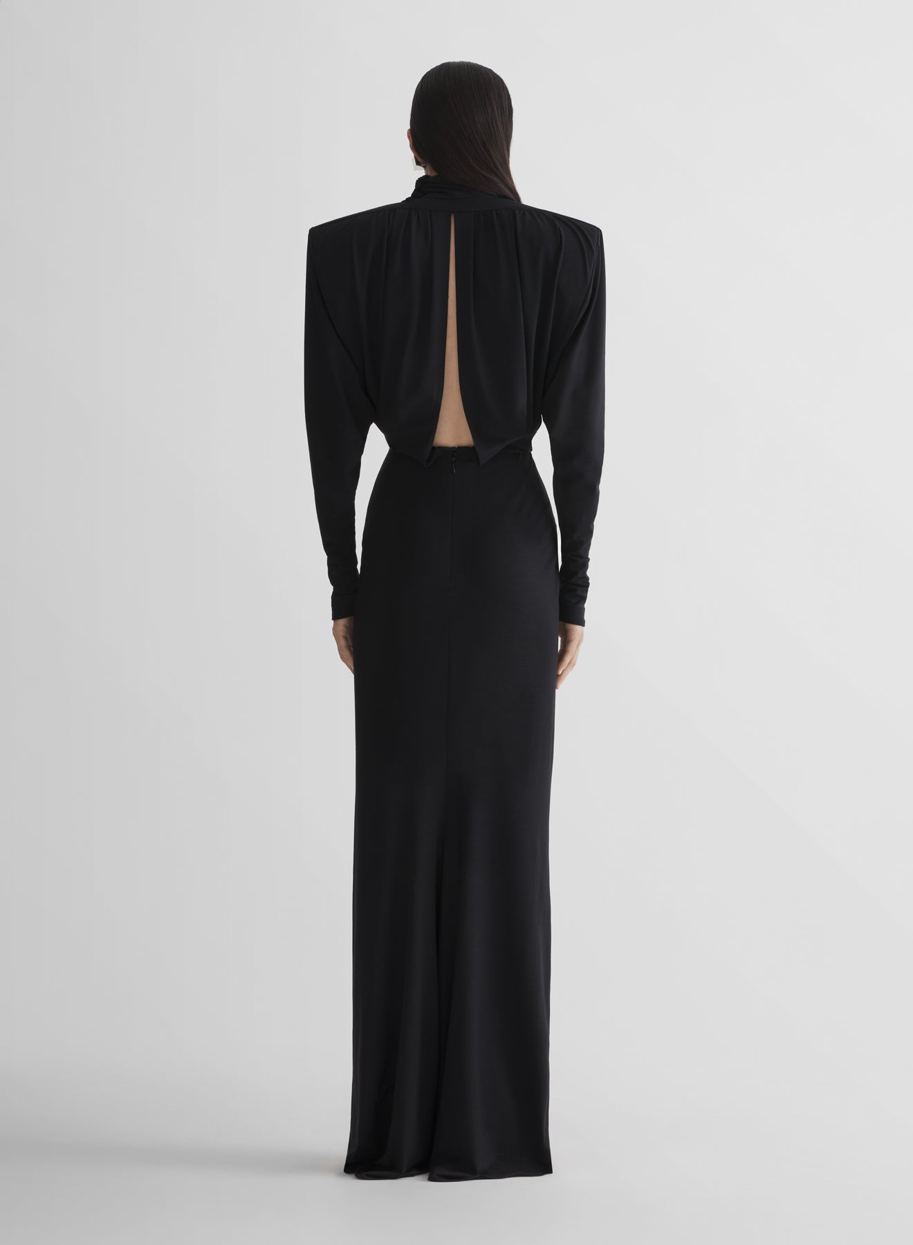 black column power dress