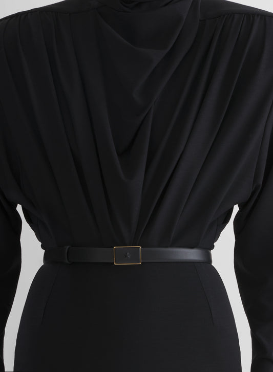 black column power dress