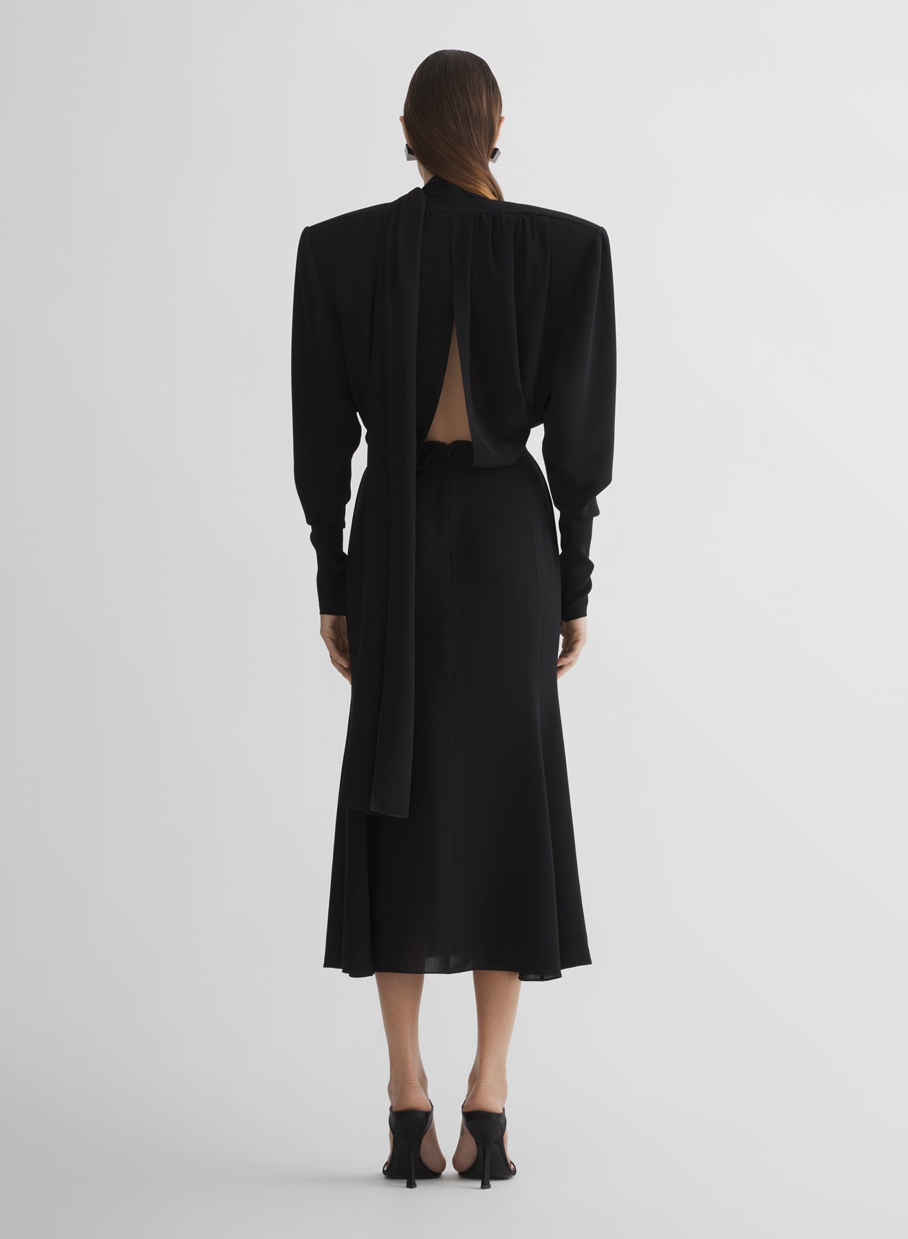 black scarf power dress