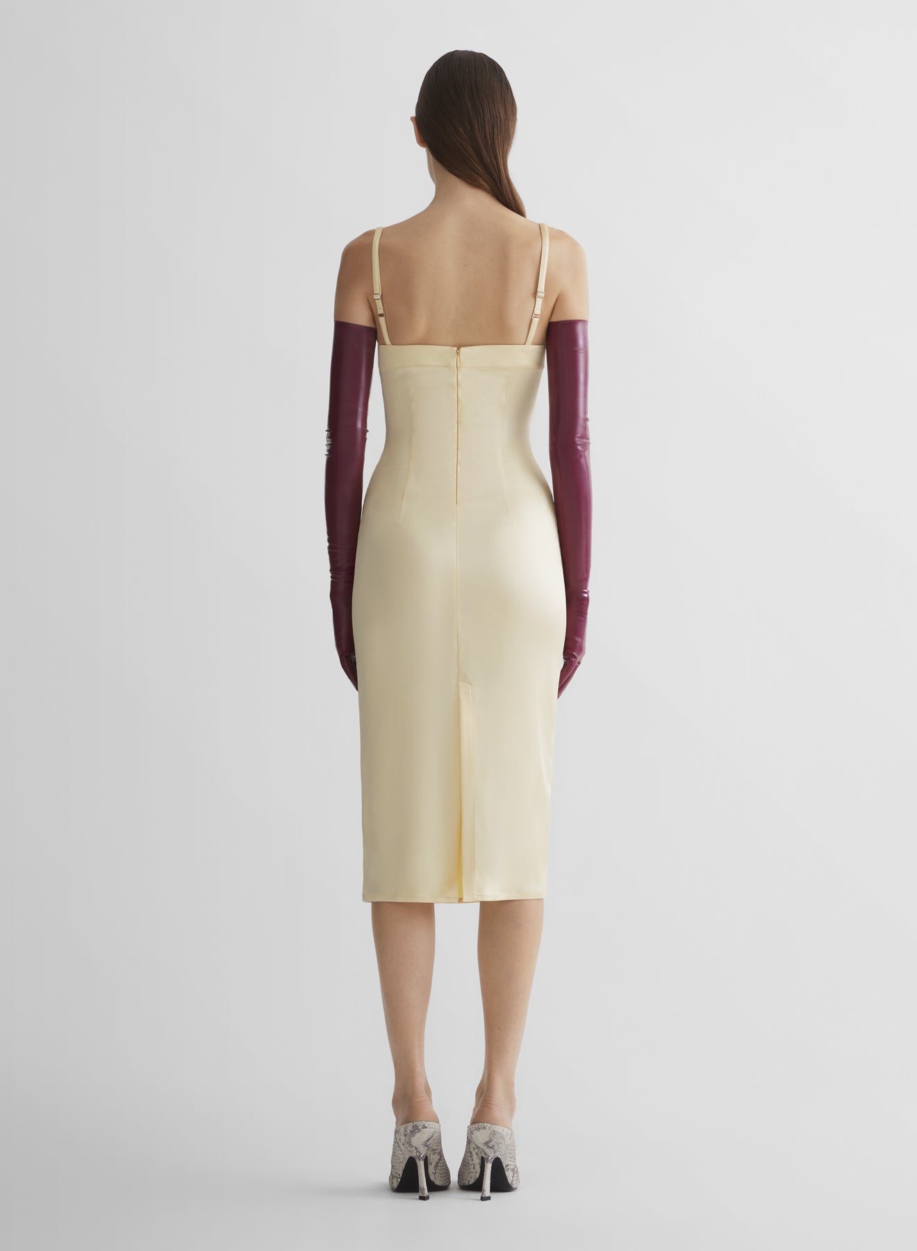 butter yellow lingerie dress