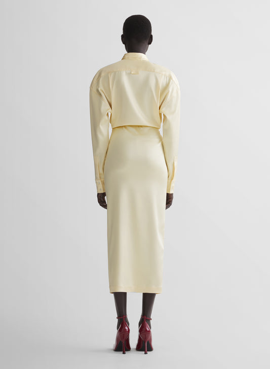 butter yellow shirt dress