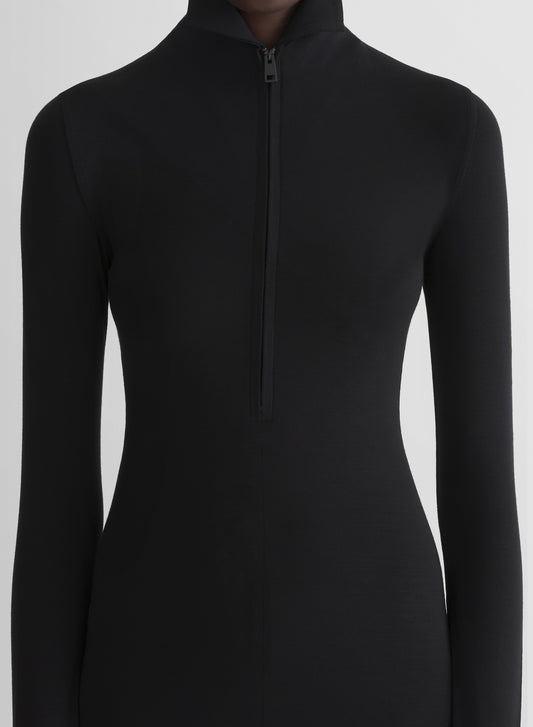 black jersey column dress