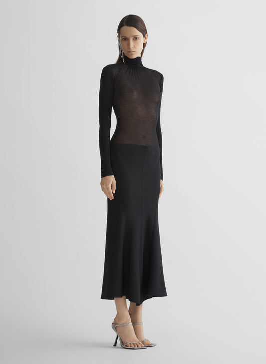 black illusion dress