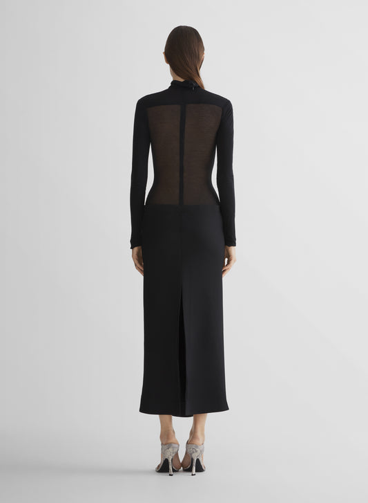 black illusion dress