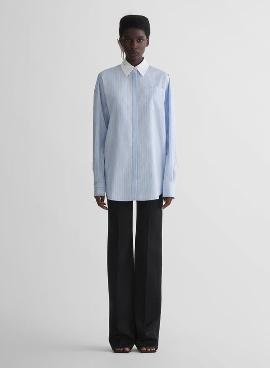 blue masculine shirt