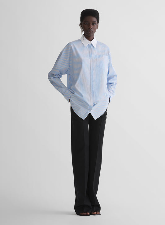 blue masculine shirt