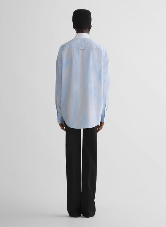 blue masculine shirt