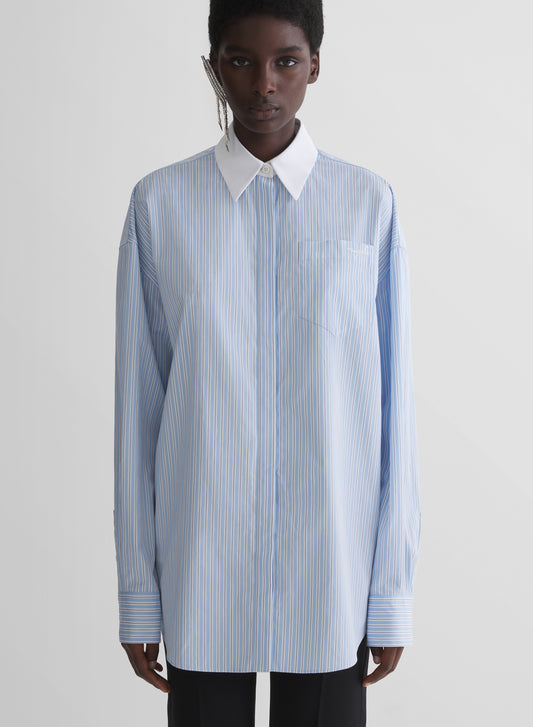 blue masculine shirt