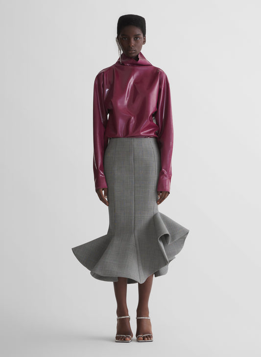 checked mermaid skirt