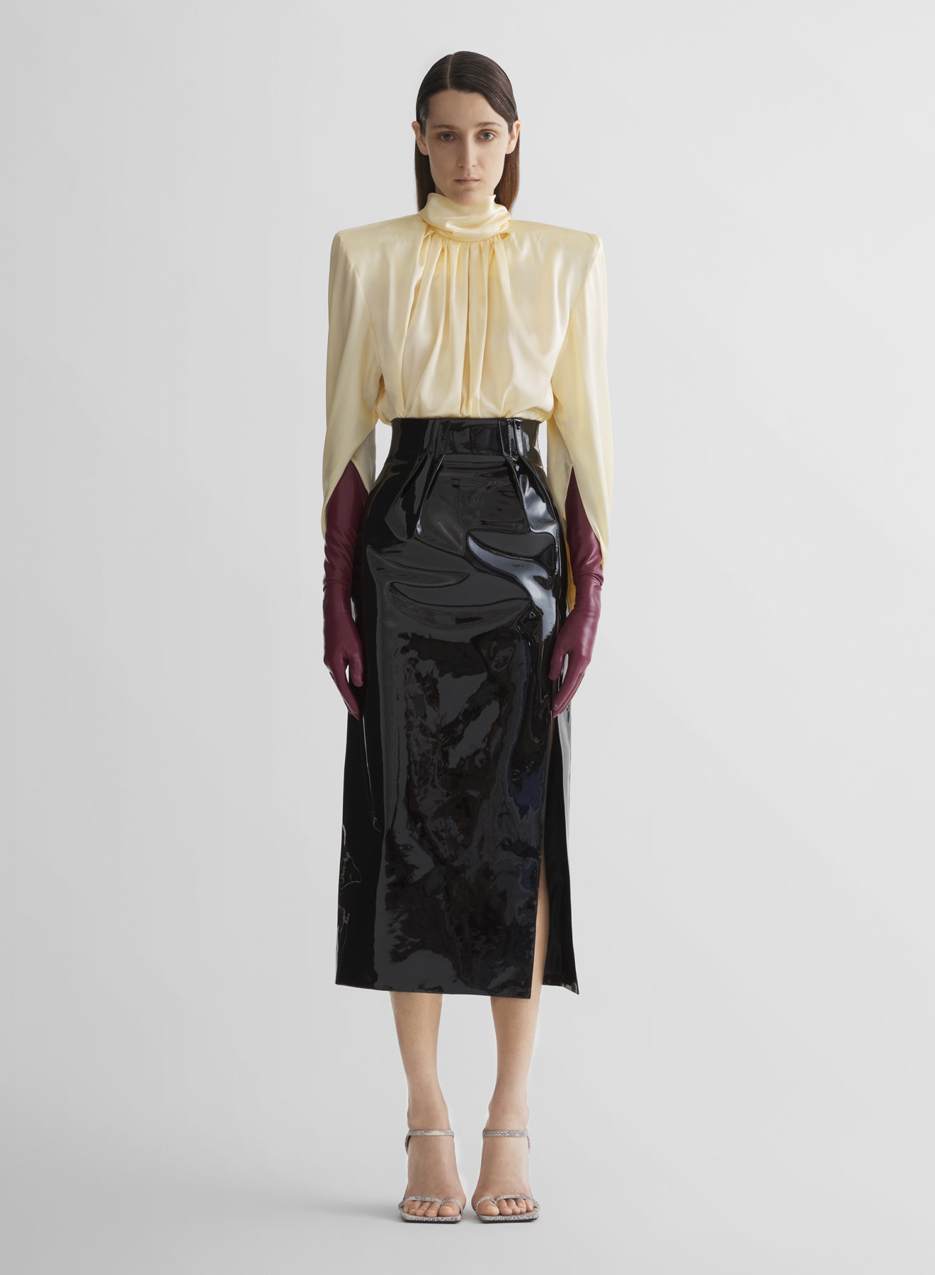 butter yellow cascade tunic