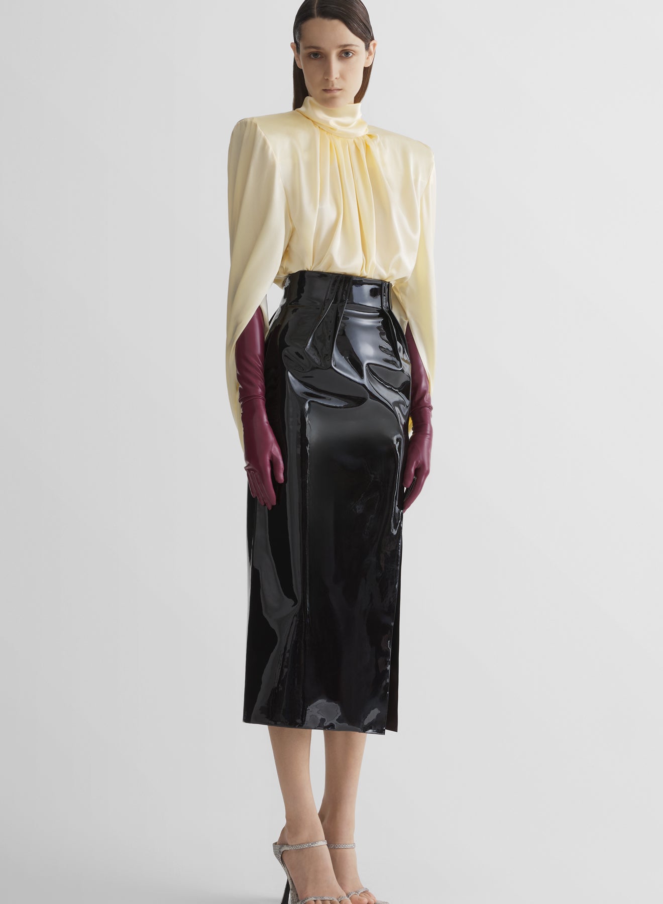 butter yellow cascade tunic