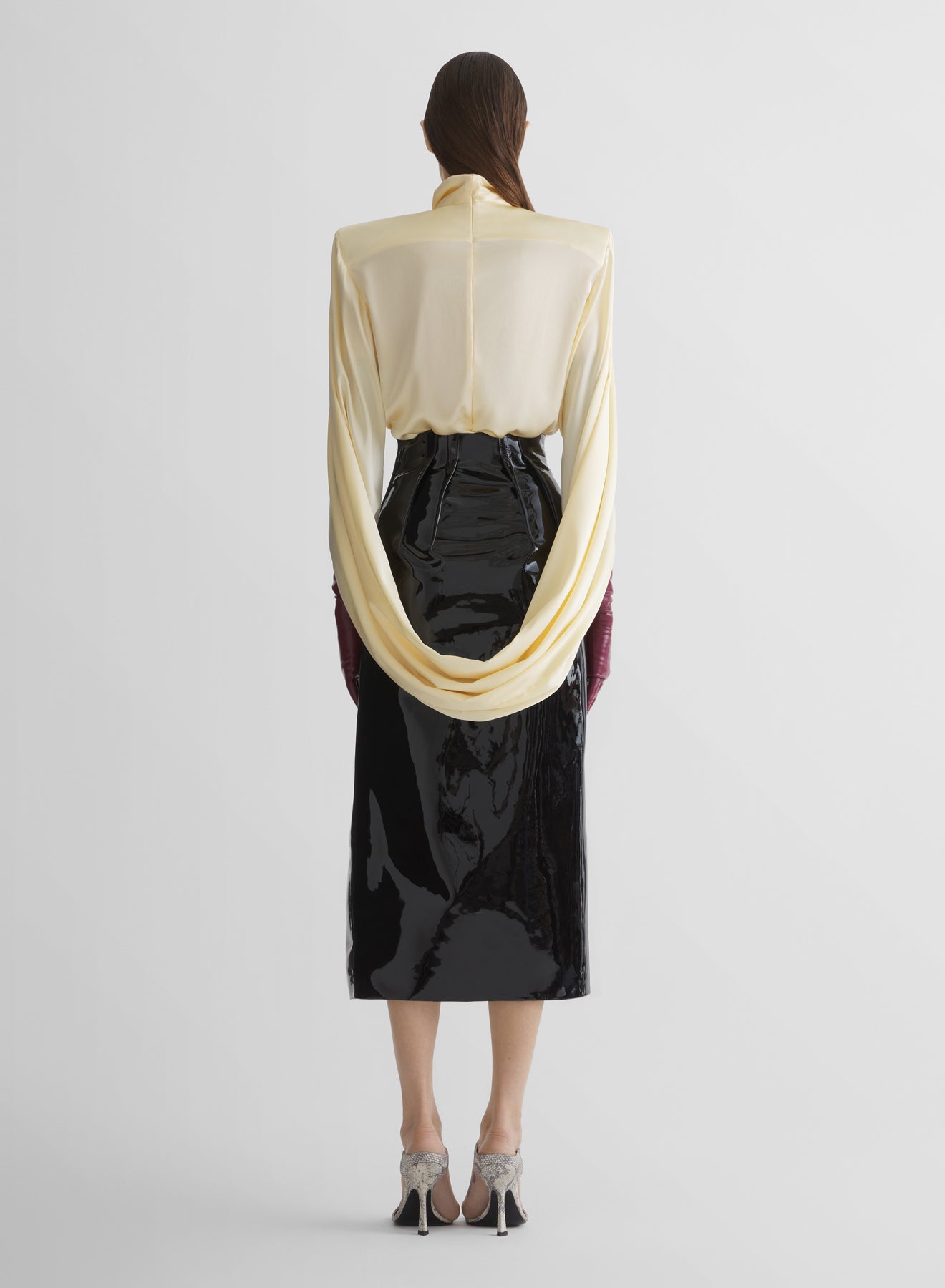 butter yellow cascade tunic