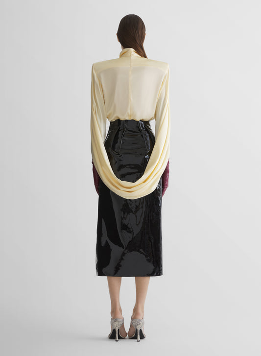 butter yellow cascade tunic