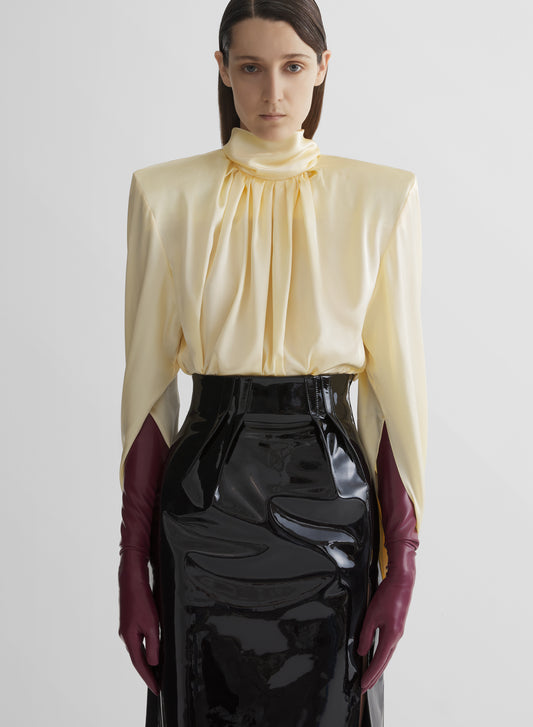 butter yellow cascade tunic