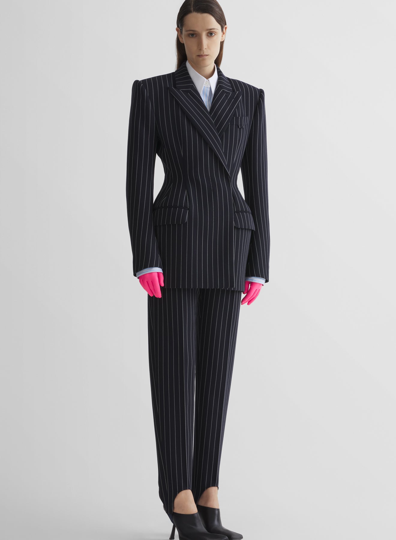 pinstripe hourglass jacket