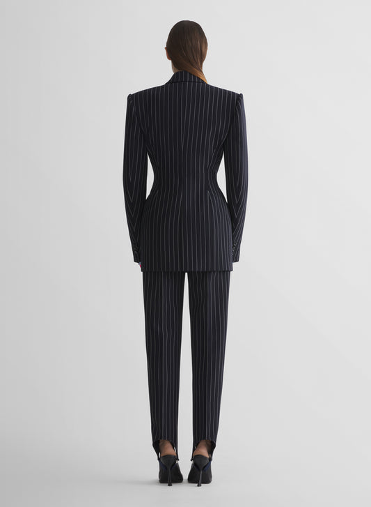 pinstripe hourglass jacket